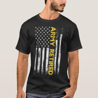 Leger in ruste Leger VS Thin Gold Line Ame T-shirt