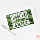 Leger in ruste rechthoekige sticker (Envelop)