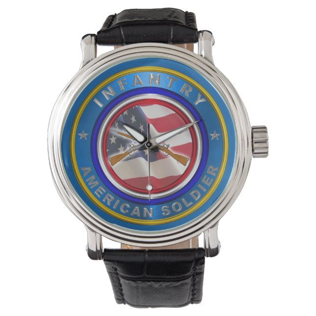 Leger Infanterie Veteraan Horloge (Voorkant)