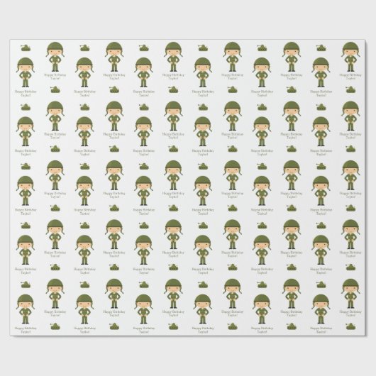 Leger inpakpapier - Soldier Gift Wrap (Vlak)