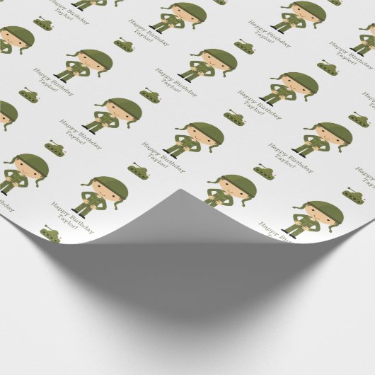 Leger inpakpapier - Soldier Gift Wrap (Hoek)