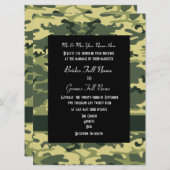 Leger, jacht of militaire bruiloft kaart (Voorkant / Achterkant)