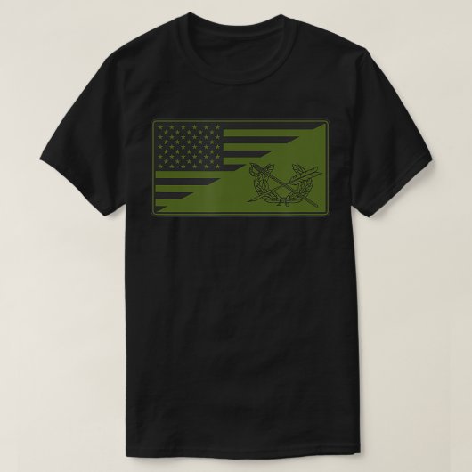 Leger JAG Corps Amerikaanse vlag T-shirt (Design voorkant)