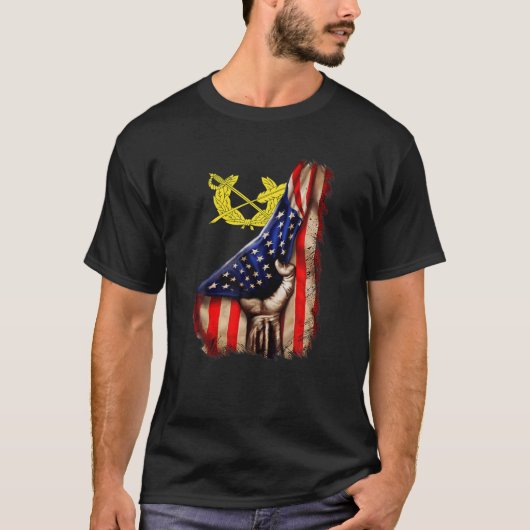 Leger JAG Corps Branch American Flag T-shirt (Voorkant)
