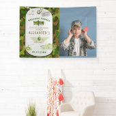 Leger Label Groene Camo Camouflage Militair Welkom Spandoek (Insitu)