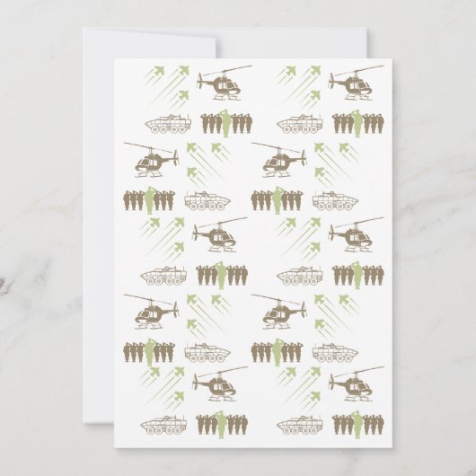 Leger Label Groene Camo Camouflage Militaire Boot  Kaart (Achterkant)