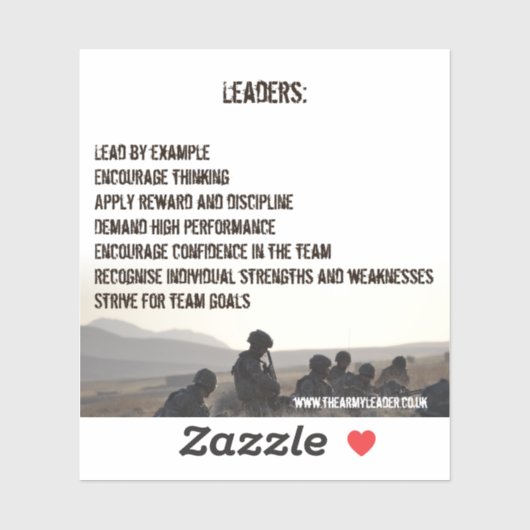 Leger Leiderschap Code Sticker (Vel)