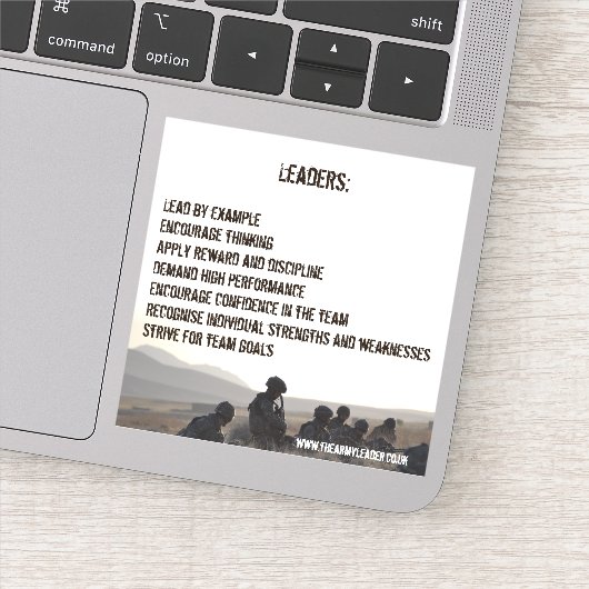 Leger Leiderschap Code Sticker (Detail)