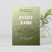 Leger licht groene gradiënt geometrische partij ge kaart (Staand voorkant)