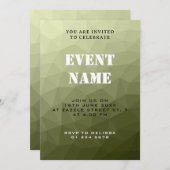 Leger licht groene gradiënt geometrische partij ge kaart (Voorkant / Achterkant)