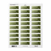 Leger lichtgroen geometrisch meshpatroon Monogram Etiket (Full Sheet)