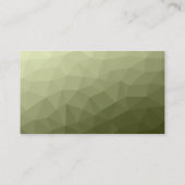 Leger lichtgroen geometrisch meshpatroon Monogram Visitekaartje (Achterkant)