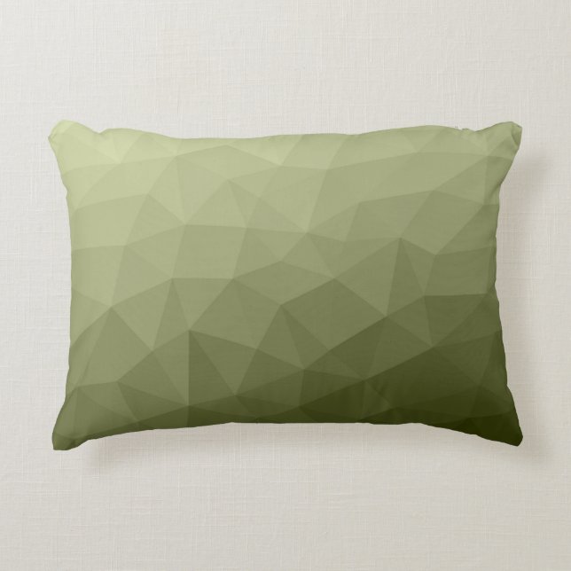 Leger lichtgroene verloop geometrisch mesh patroon accent kussen (Voorkant)