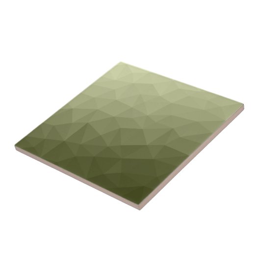 Leger lichtgroene verloop geometrisch mesh patroon tegeltje (Zijkant)