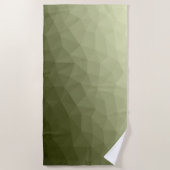 Leger lichtgroene verloop geometrisch meshpatroon strandlaken (Voorkant)