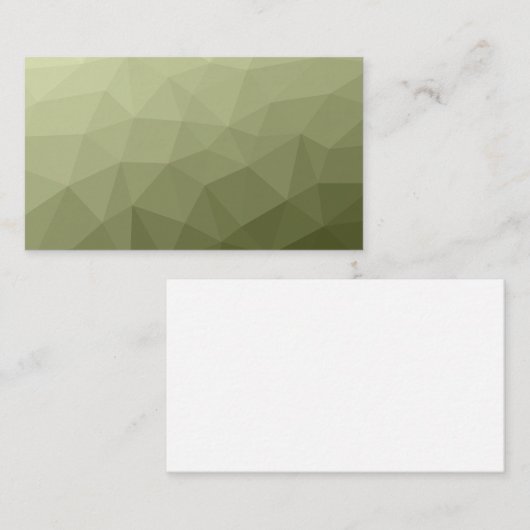 Leger lichtgroene verloop geometrische mesh-patroo visitekaartje (Voorkant / Achterkant)
