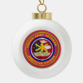 Leger Luchtverdediging Artillerie Veteraan Kerstmi Keramische Bal Ornament (Voorkant)