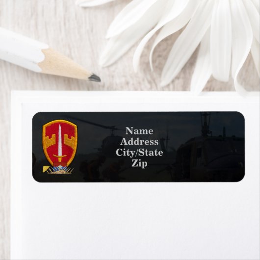 Leger MACV Vietnam-label oorlogsadres. Etiket (Insitu)