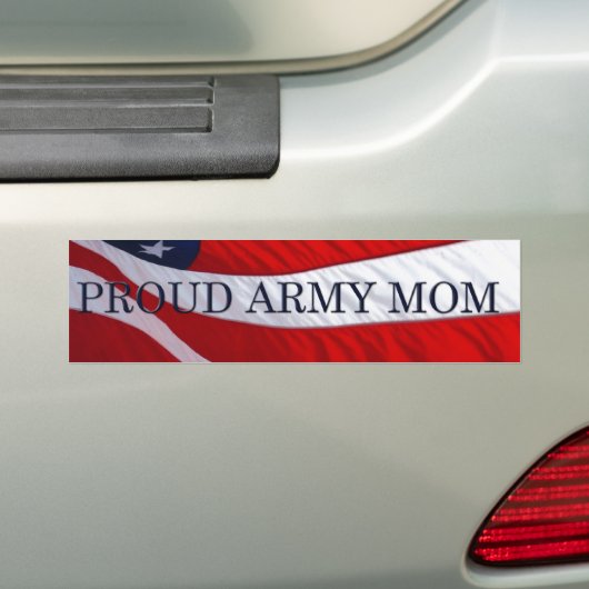 Leger Mam American Flag Bumpersticker (Op auto)