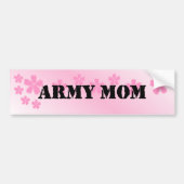 Leger mam Deep Pink Bumpersticker (Voorkant)