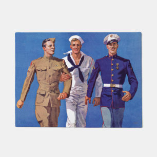 Leger, marine en mariniers deurmat