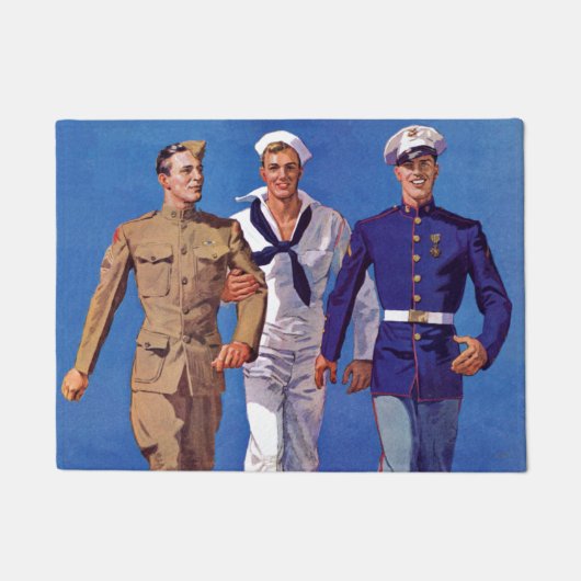 Leger, marine en mariniers deurmat (Voorkant)