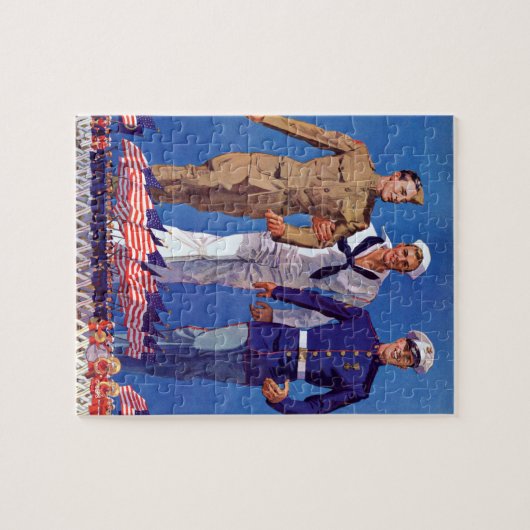 Leger, marine en mariniers legpuzzel (Horizontaal)