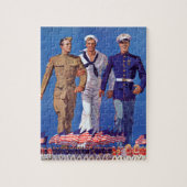 Leger, marine en mariniers legpuzzel (Verticaal)