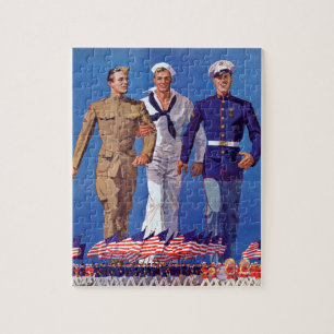 Leger, marine en mariniers legpuzzel