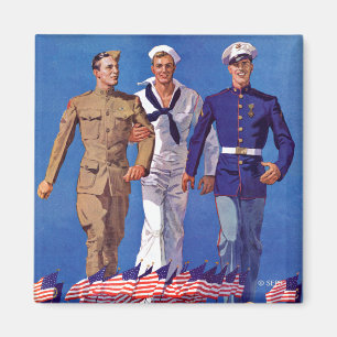 Leger, marine en mariniers magneet