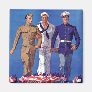 Leger, marine en mariniers magneet