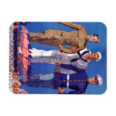 Leger, marine en mariniers magneet (Horizontaal)