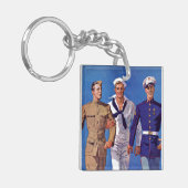Leger, marine en mariniers sleutelhanger (Voorkant Links)
