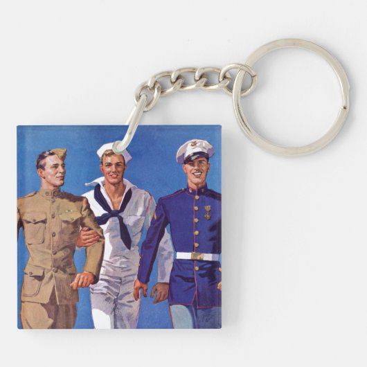 Leger, marine en mariniers sleutelhanger (Achterkant)