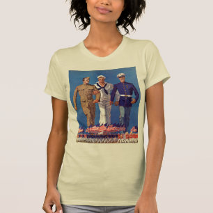 Leger, marine en mariniers t-shirt