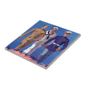 Leger, marine en mariniers tegeltje (Zijkant)