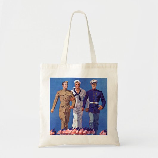 Leger, marine en mariniers tote bag (Voorkant)