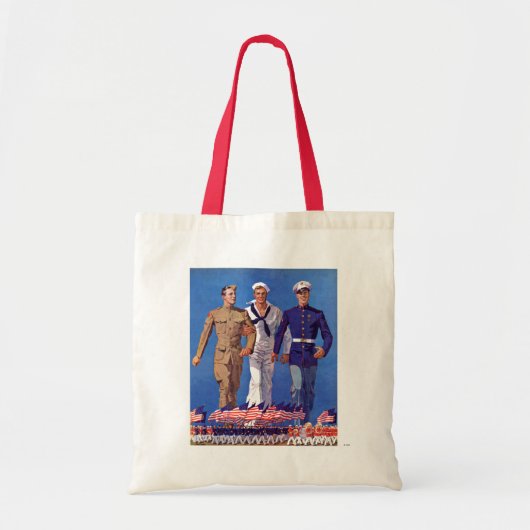 Leger, marine en mariniers tote bag (Voorkant)