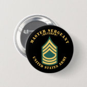 Leger - Master Sergeant - MSG - Gepensioneerd - Fl Ronde Button 5,7 Cm (Voorkant /achterkant)