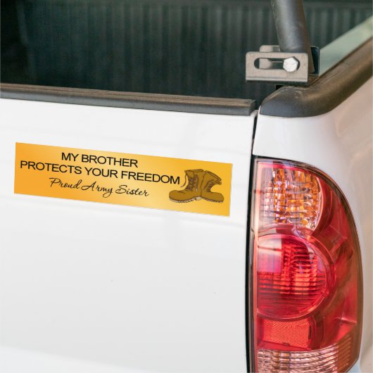 (Leger) Mijn broer beschermt uw vrijheid Bumpersticker (Op Truck)