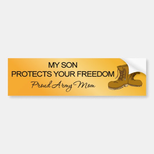 (Leger) Mijn zoon beschermt uw vrijheid Bumpersticker (Voorkant)