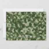 Leger (Militair) Uitnodiging met Camouflage Soldaa (Achterkant)