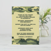 Leger militaire Camouflage Birthday-partij Kaart (Staand voorkant)