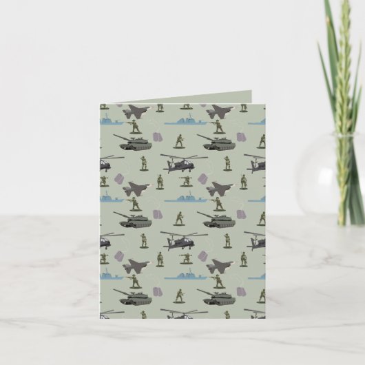 Leger Militaire Camouflage Groen Camo  Kaart (Voorkant)