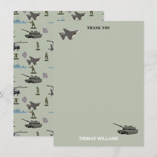 Leger Militaire Camouflage Groen Camo Verjaardag Bedankkaart (Voorkant / Achterkant)