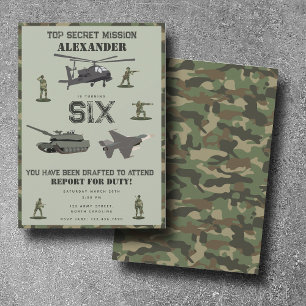 Leger Militaire Camouflage Groen Camo Verjaardag Kaart