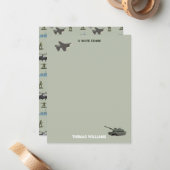 Leger Militaire Camouflage Groen Camo Verjaardag Notitiekaartje (Voorkant / Achterkant in situ)