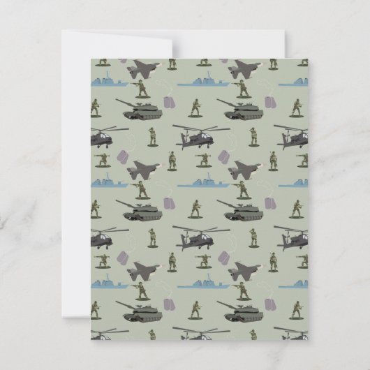 Leger Militaire Camouflage Groen Camo Verjaardag Notitiekaartje (Achterkant)