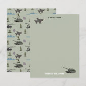 Leger Militaire Camouflage Groen Camo Verjaardag Notitiekaartje (Voorkant / Achterkant)