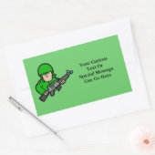 Leger Militaire Soldaat Camo Green Designer Art Rechthoekige Sticker (Envelop)
